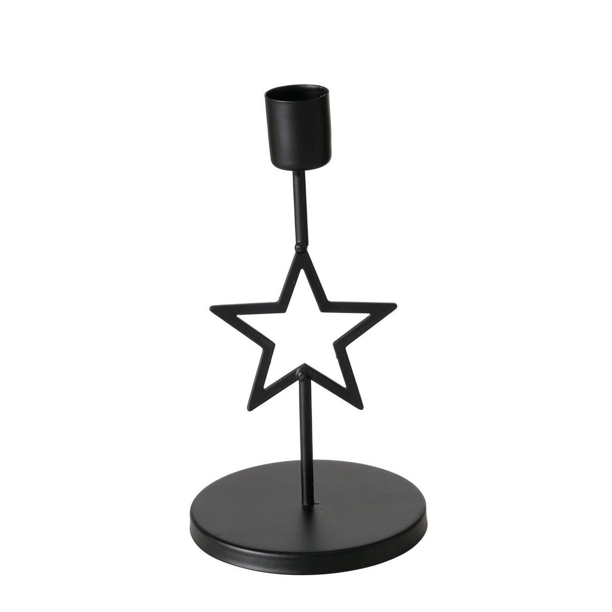Metalowy świecznik na pojedynczą świecę NORGA, wys. 17 cm