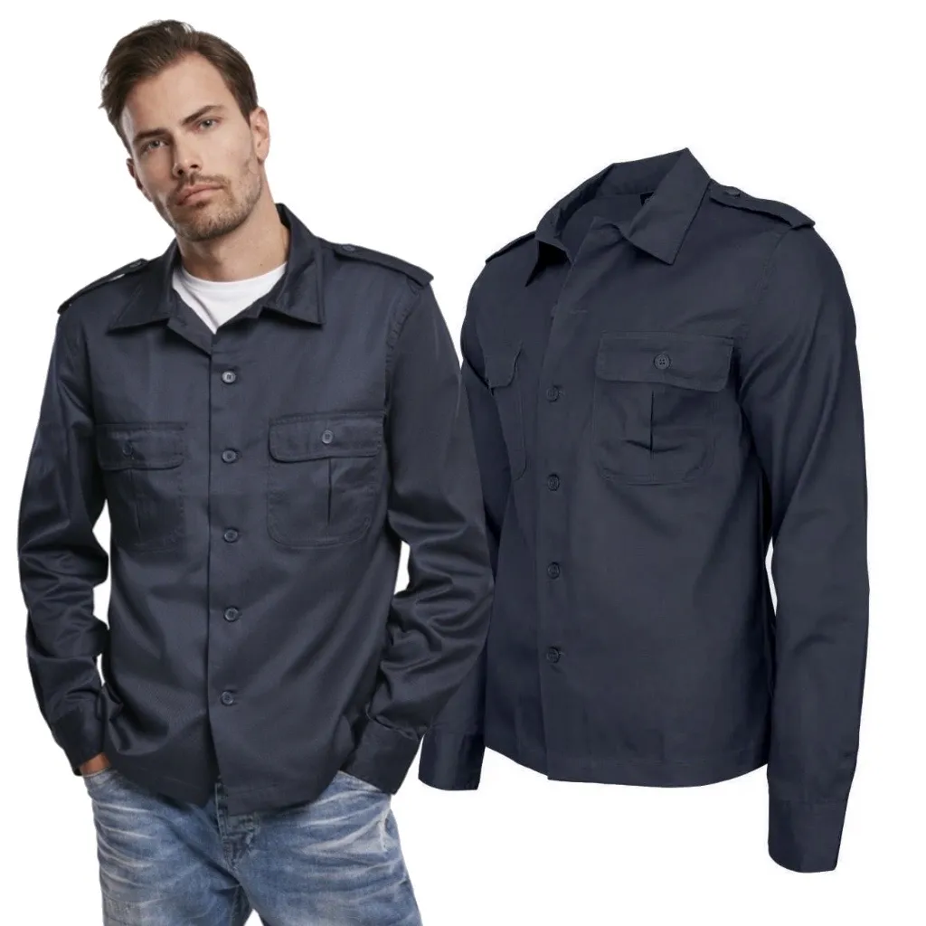 Koszula z długim rękawem BRANDIT US Shirt - Navy L