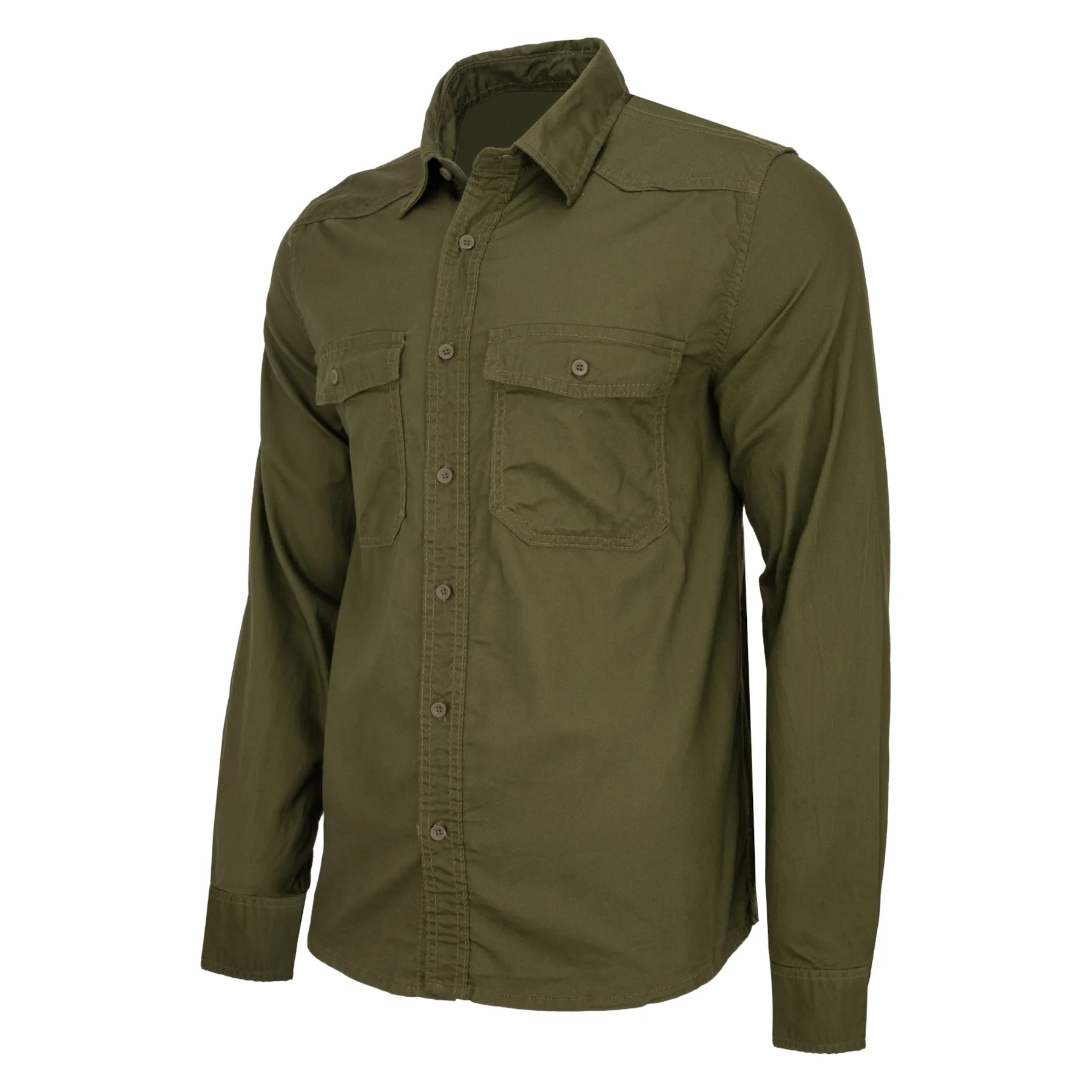 Koszula z długim rękawem BRANDIT Flannel Shirt - Olive 7XL