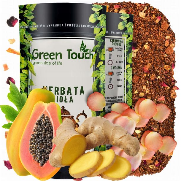 Herbata ROOIBOS mandarynka imbir pomarańcza 50g