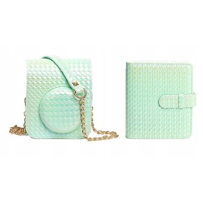Pokrowiec LOVEINSTANT Instax Mini 12 Zielony + Album (32 stron)