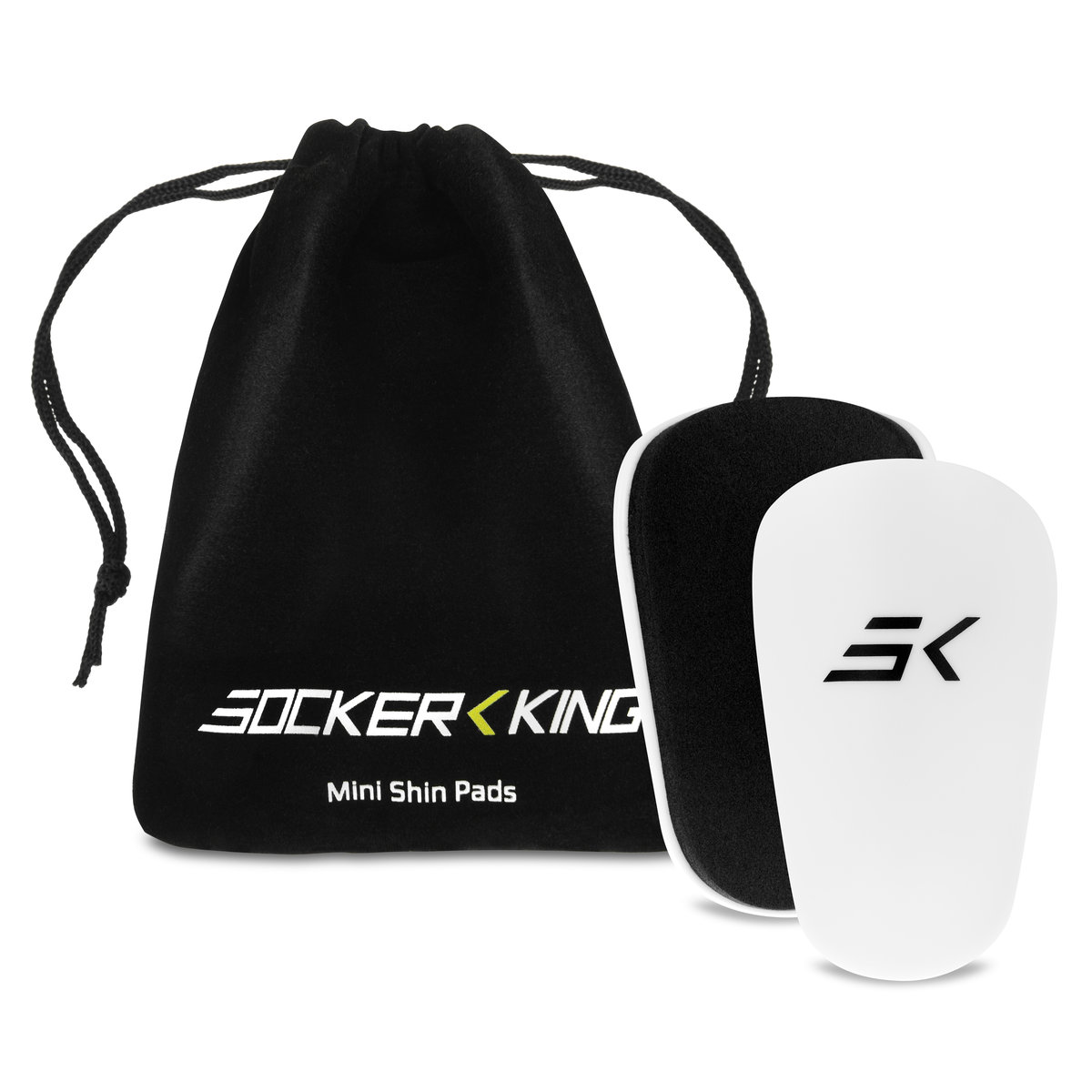 BIAŁE MINI OCHRANIACZE SOCKER KING 8X5CM