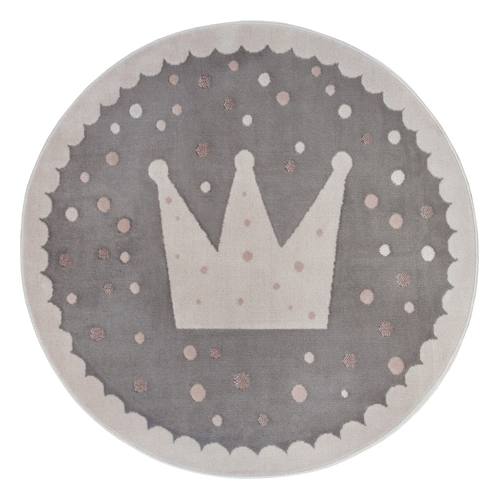 Szary dywan dziecięcy ø 100 cm Crown – Hanse Home
