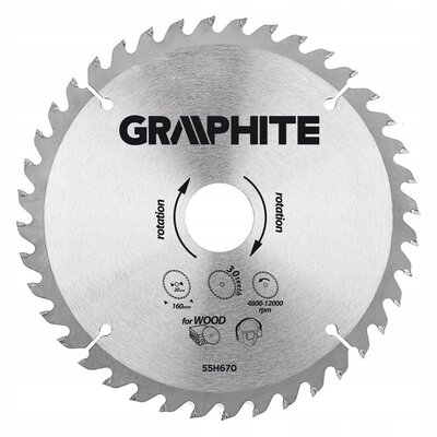Tarcza do cięcia GRAPHITE 55H670 160 mm