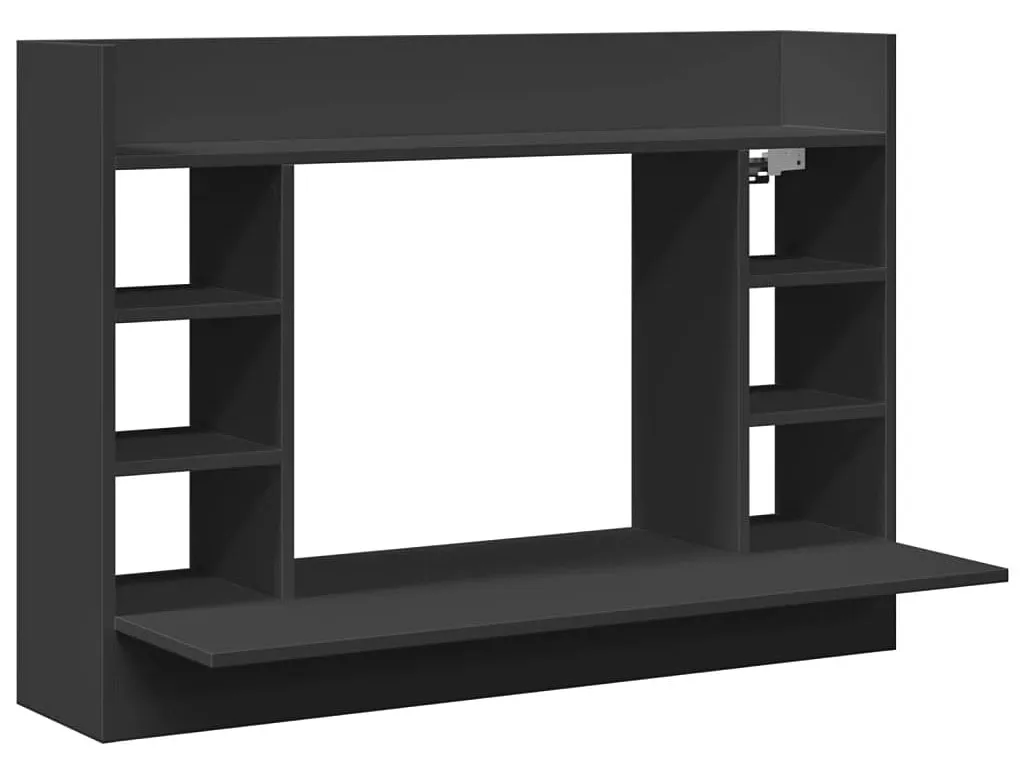 Elior Minimalistyczne czarne ścienne biurko Z4-P37