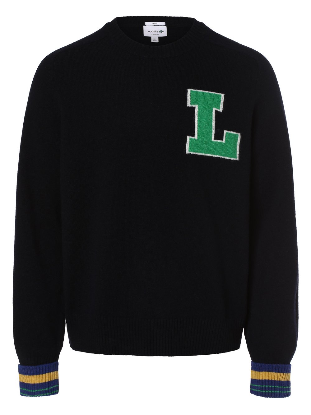 Lacoste Sweter męski Mężczyźni niebieski|wielokolorowy jednolity, XXL
