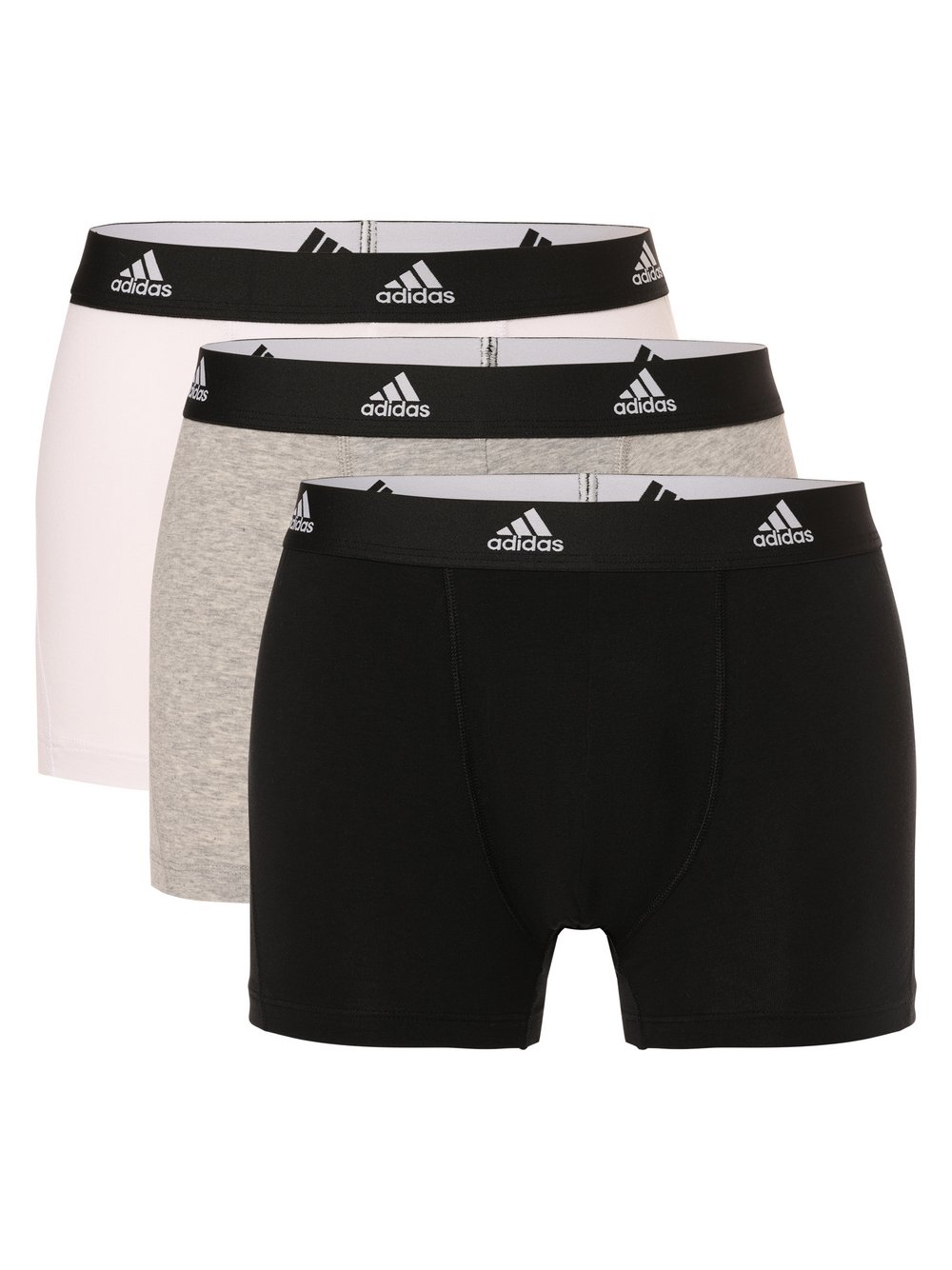 adidas Performance Bokserki pakowane po 3szt. Mężczyźni Bawełna szary|czarny|biały jednolity, S