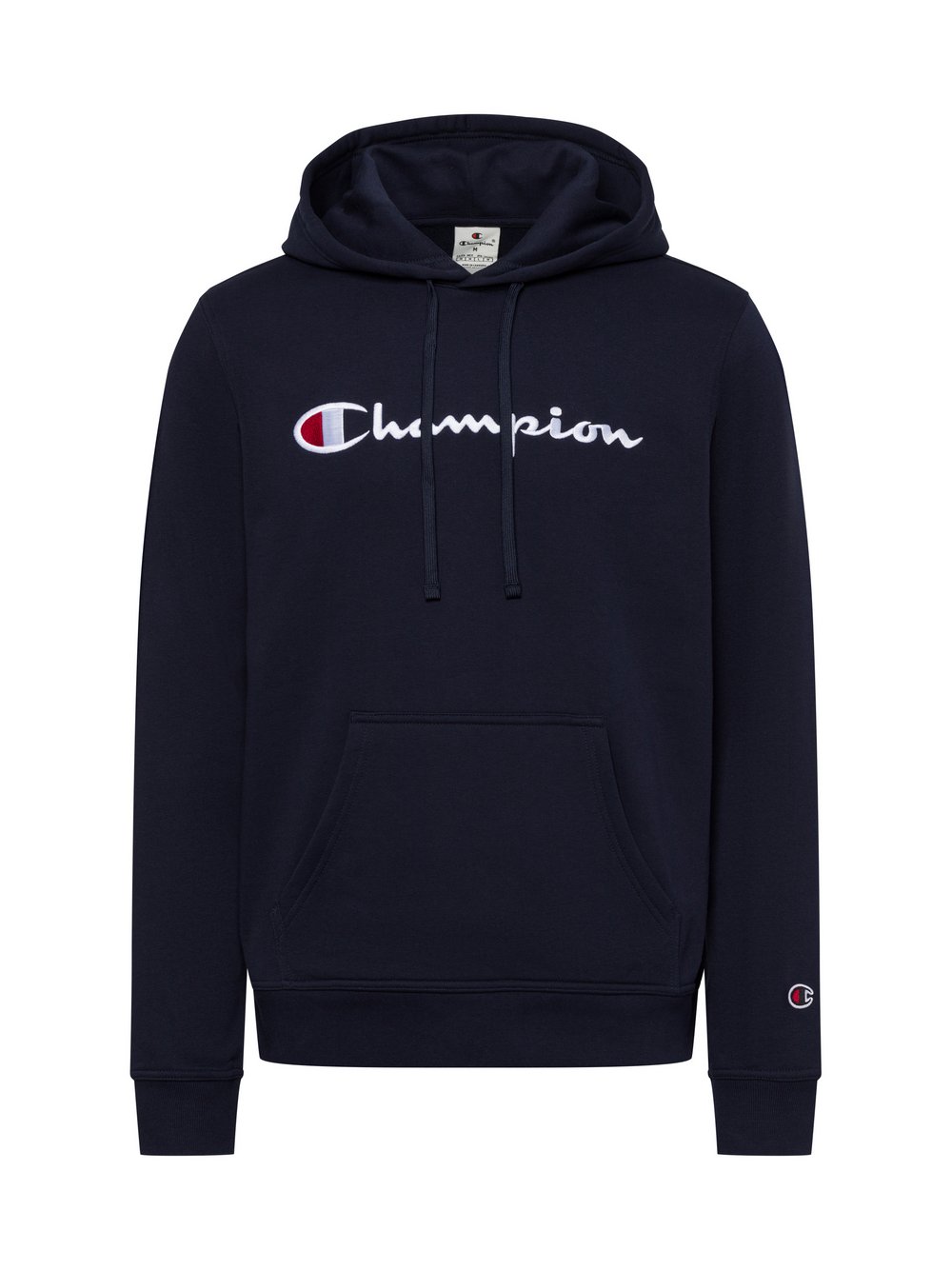 Champion Męski sweter z kapturem Mężczyźni Bawełna niebieski nadruk, M