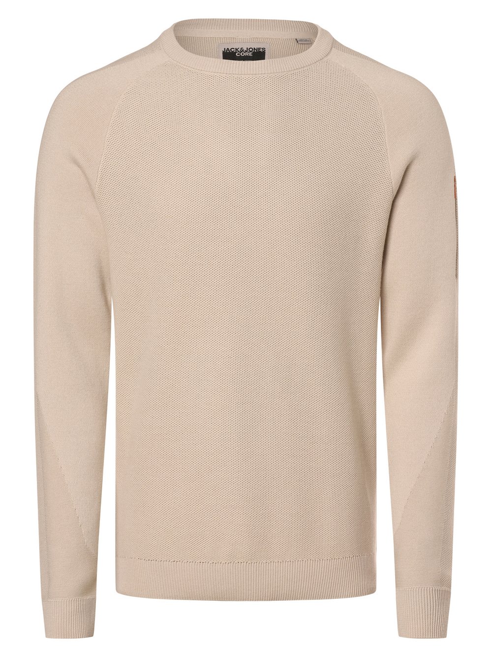 Jack & Jones Sweter - JCOFusion Mężczyźni beżowy jednolity, L