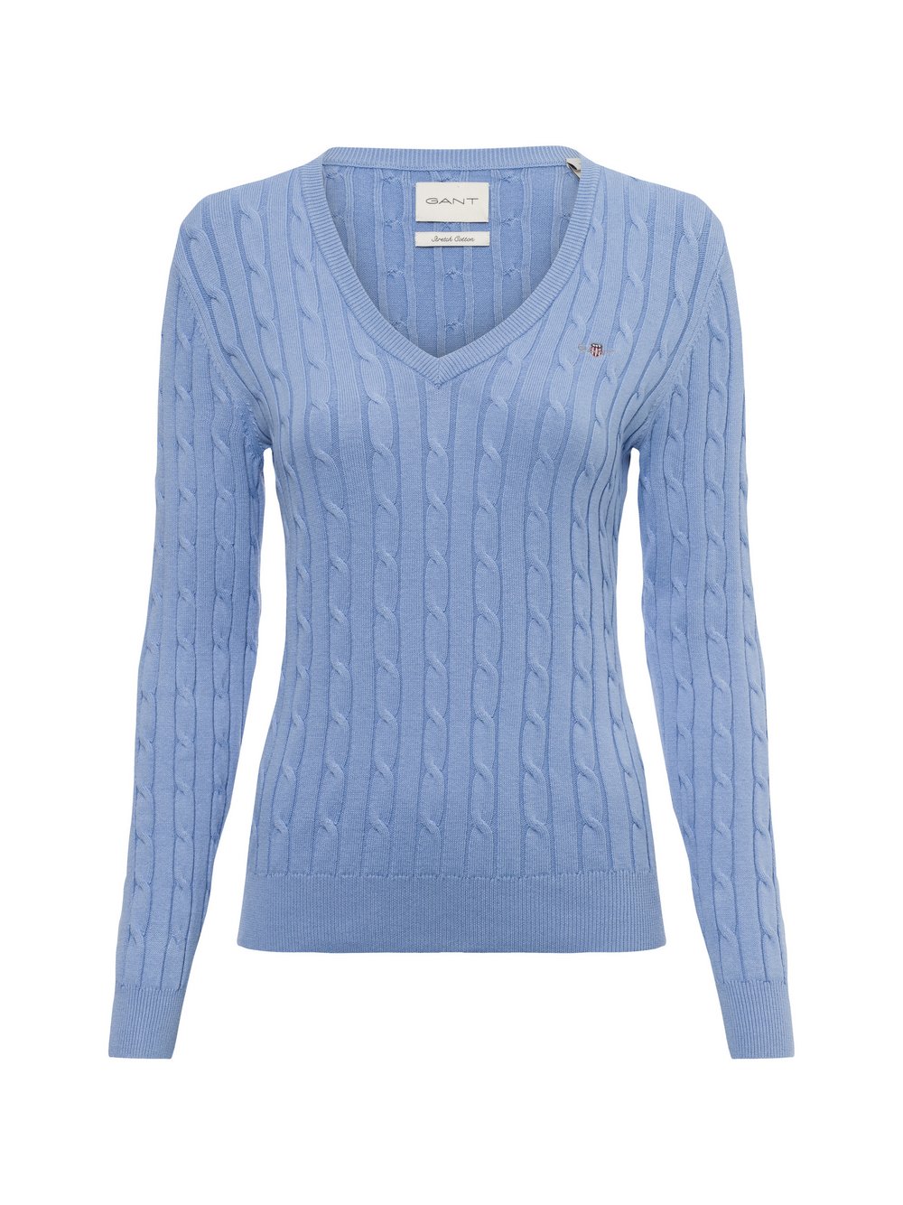 Gant Sweter damski Kobiety Bawełna niebieski jednolity, S
