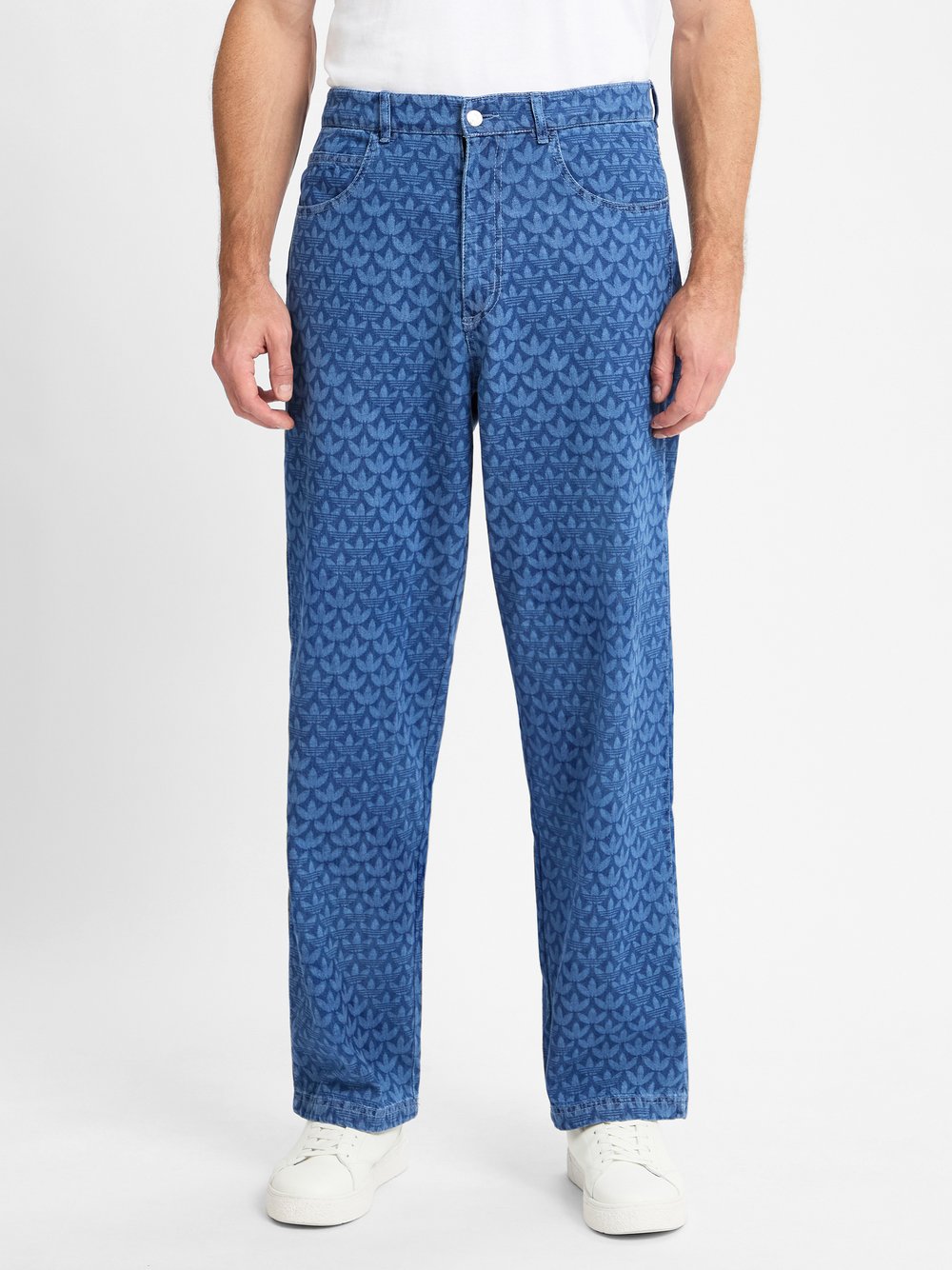 adidas Originals Dżinsy Mężczyźni Bawełna niebieski wzorzysty, M