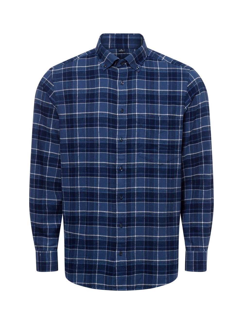 Andrew James Męska koszula casual Mężczyźni Regular Fit Bawełna niebieski w kratkę, S