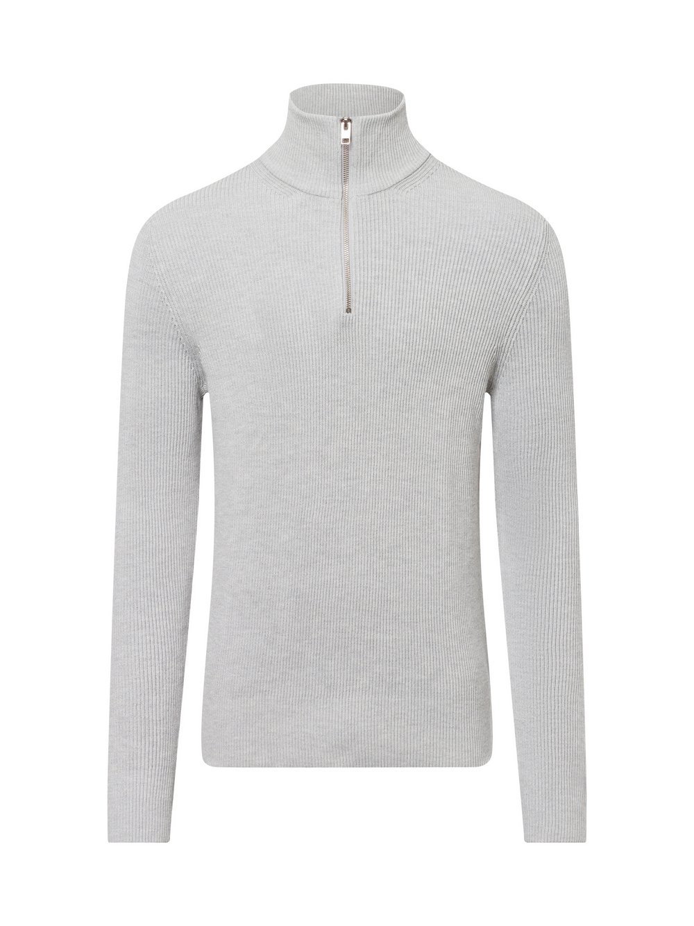Jack & Jones Męski sweter z dzianiny Mężczyźni szary jednolity, S