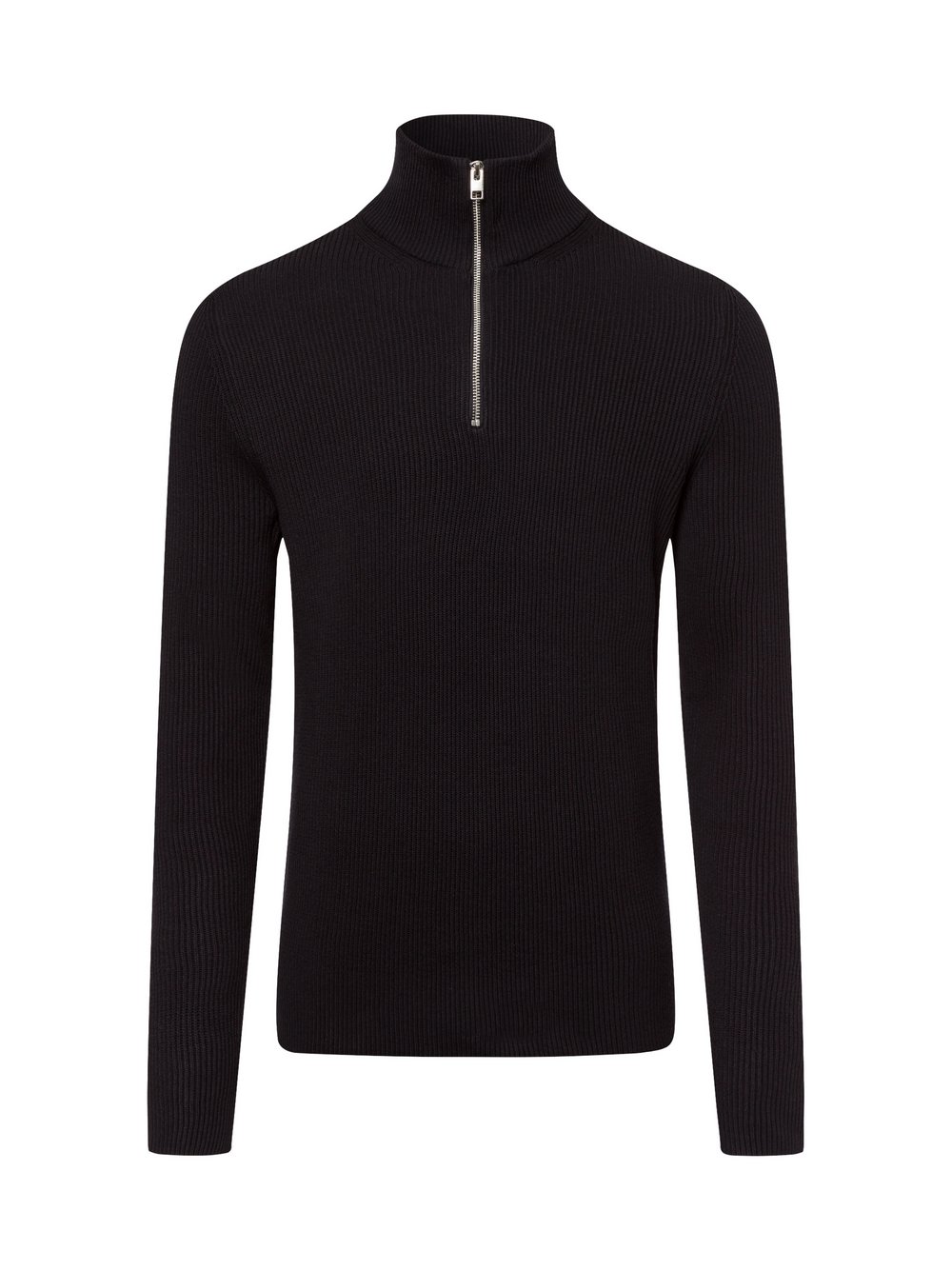 Jack & Jones Męski sweter z dzianiny Mężczyźni czarny jednolity, S