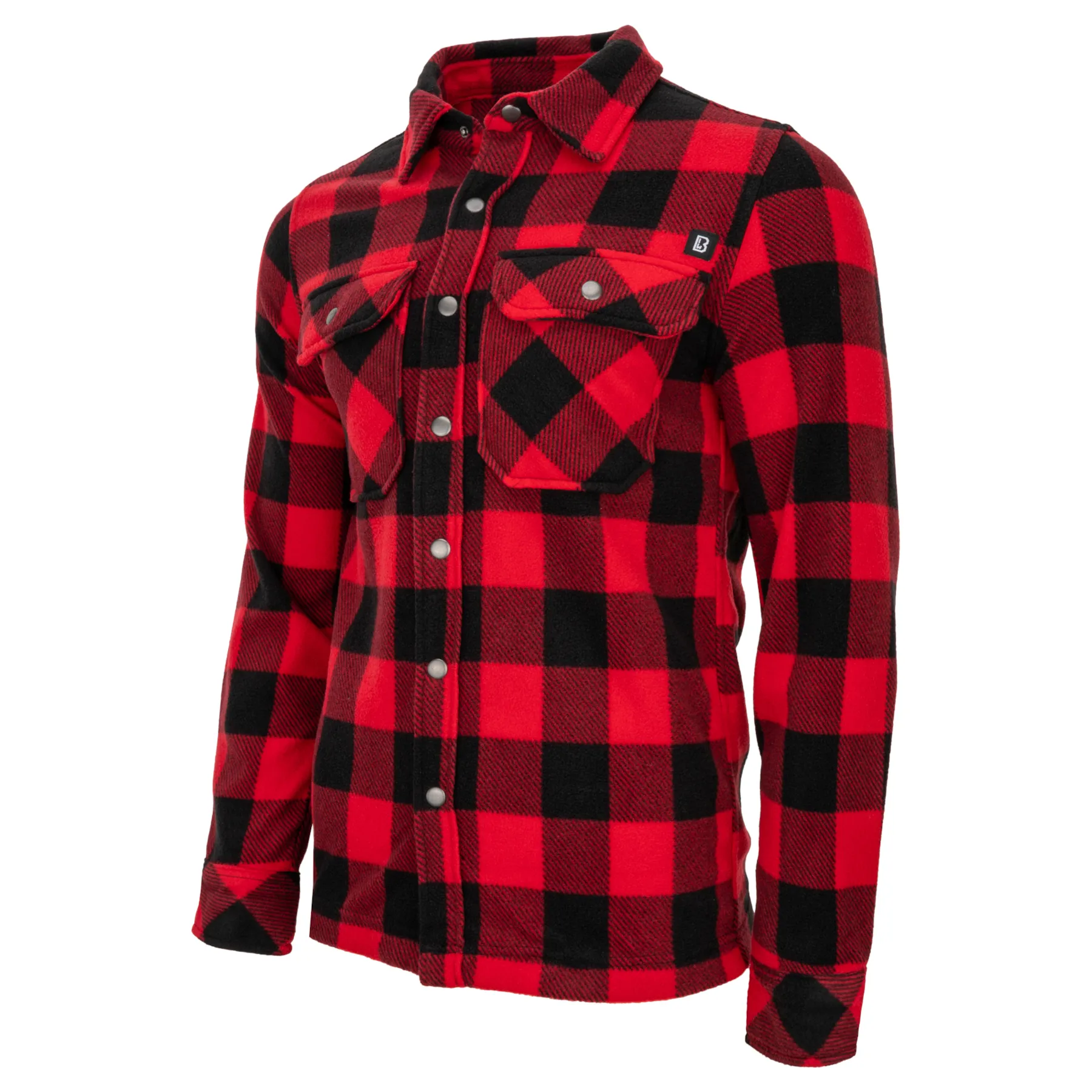 Koszula z długim rękawem BRANDIT Jeff Fleece - Czerwono-Czarna 4XL