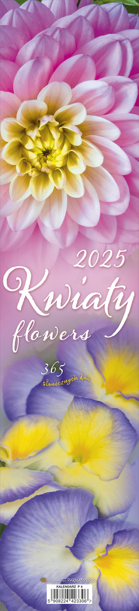 Kalendarz ścienny 2025 miesięczny Parma Press Kwiaty