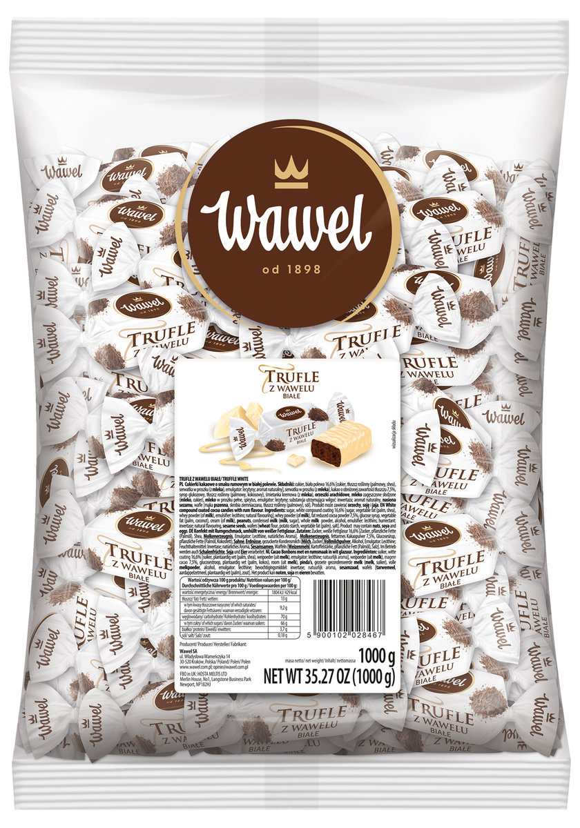 Cukierki Trufle Białe Wawel 1kg