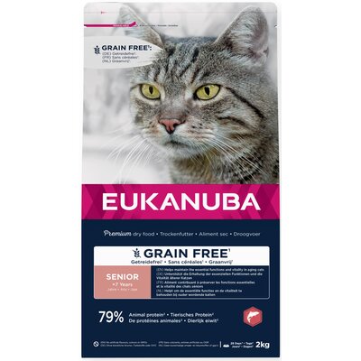 Eukanuba Senior Grain Free, z łososiem - 3 x 2 kg