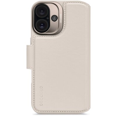Etui DECODED Leather Detachable Wallet MagSafe do Apple iPhone 16 Beżowy | Bezpłatny transport
