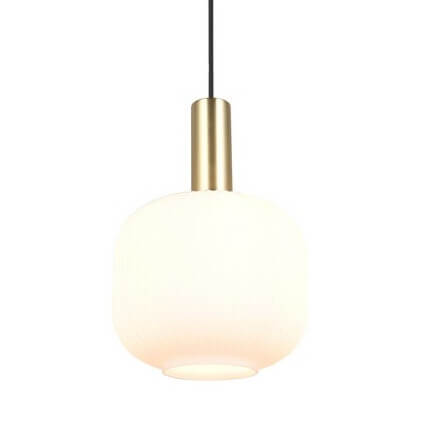 Lampa wisząca nad stół DIVA 319800108 Trio pojedyncza metalowa czarny złoty biały
