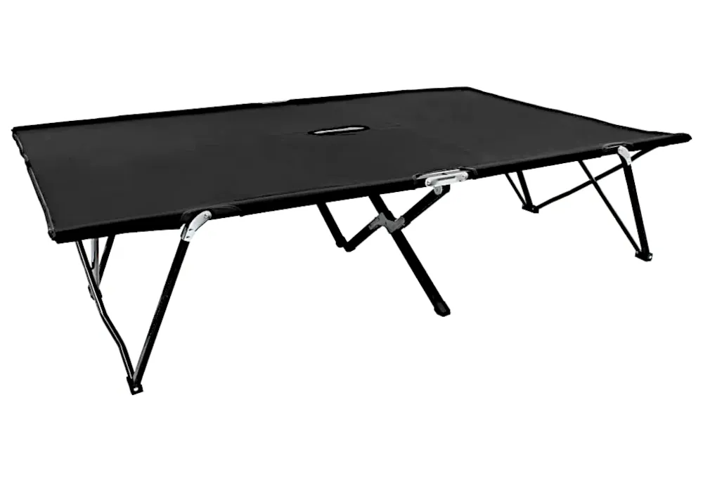 Elior Czarny dwuosobowy leżak składany N8-R50