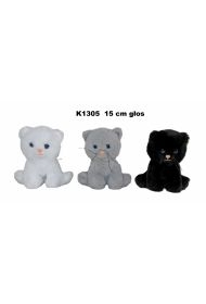 PLUSZAK KOT Z GLOSEM 15CM SIEDZACY SA