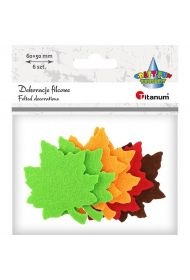 Filcowe liście klonu 50x60mm 6szt