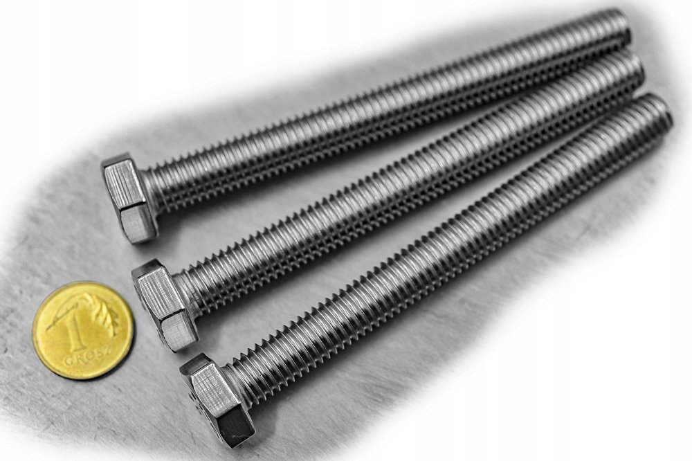 M8x75 ŚRUBA SZEŚCIOKĄTNA NIERDZEWNA A2 933 (10)