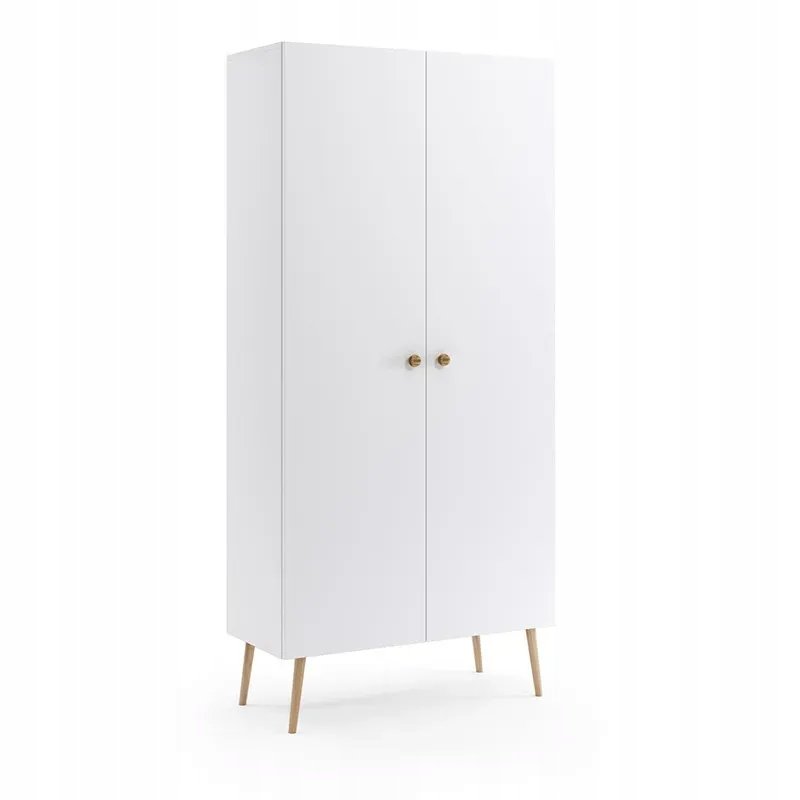 Szafa IKON w stylu skandynawskim z półkami /biała