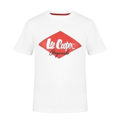 Koszulka Lee Cooper Logo biała, Rozmiar L