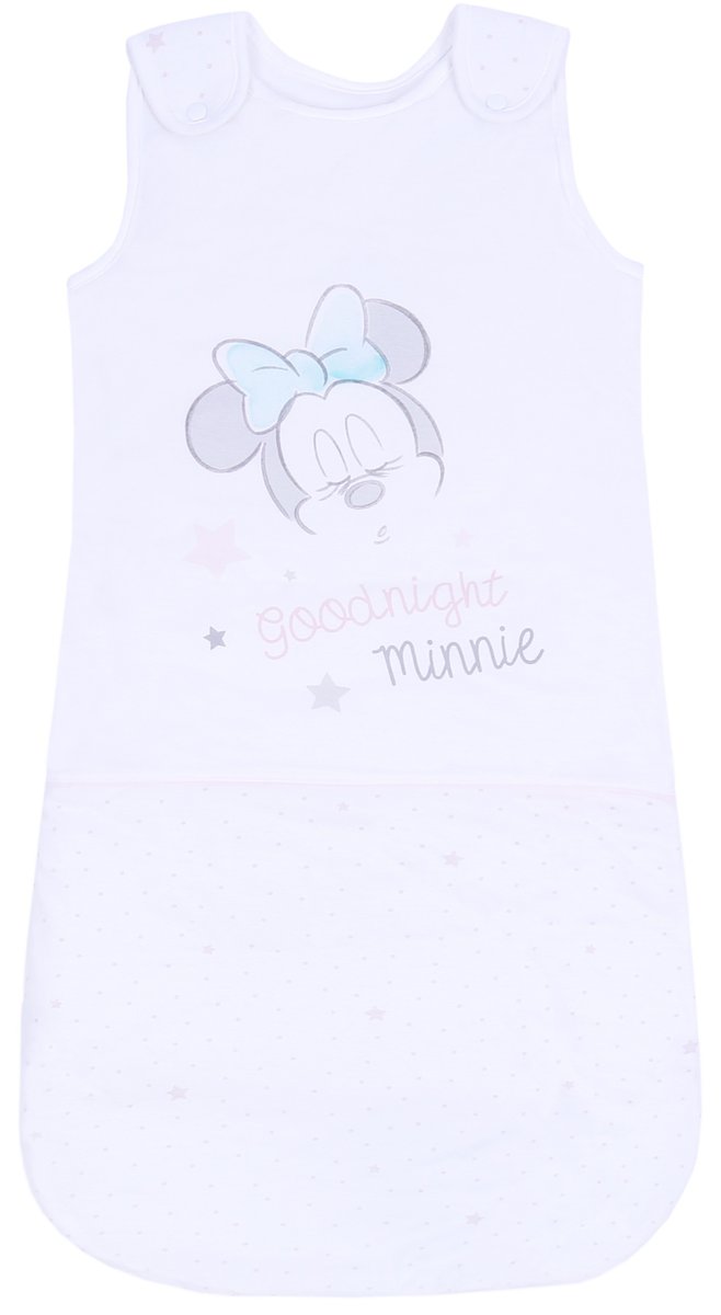Biały śpiworek w różowe groszki Myszka Mickey 0-6m 70cm