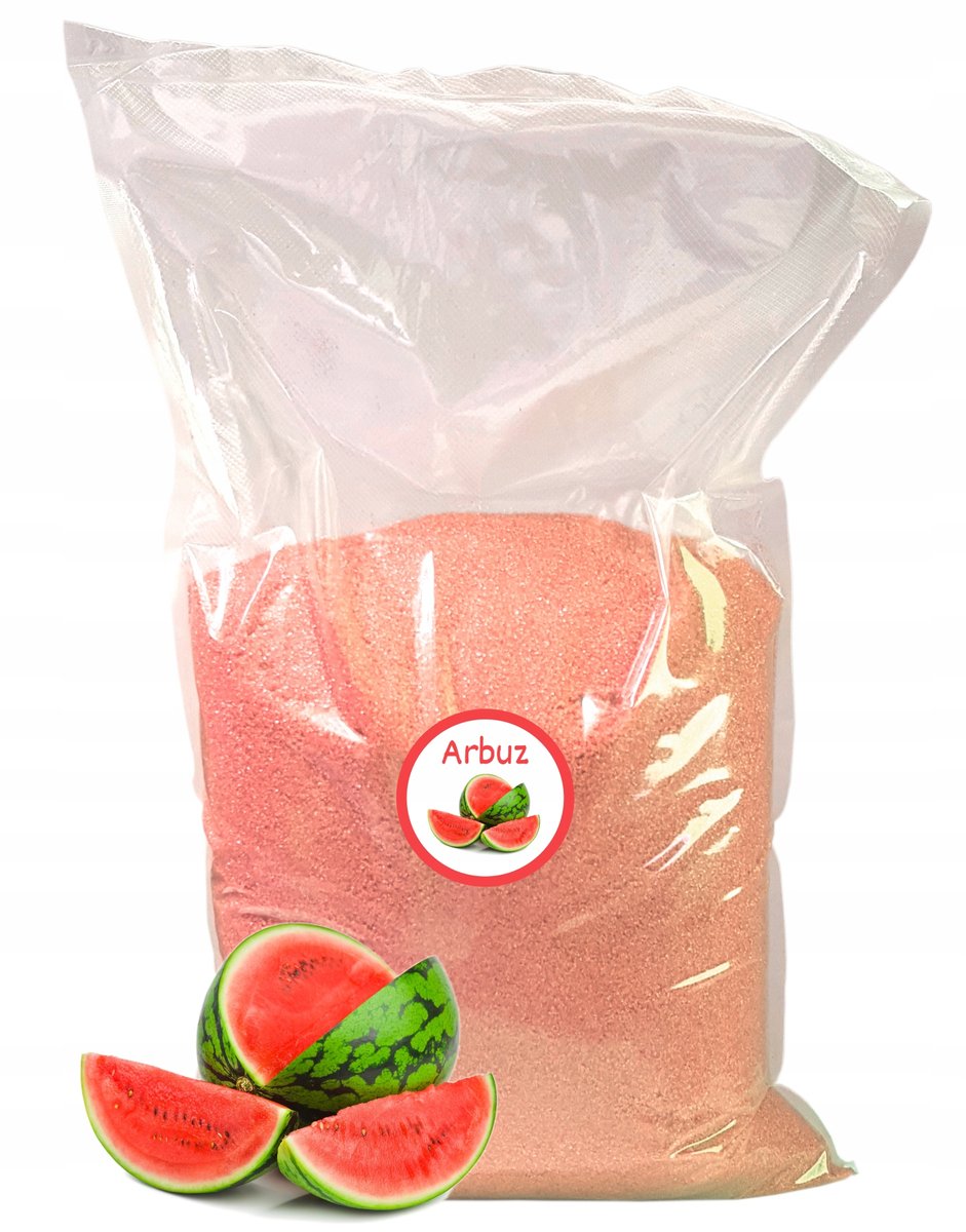 Cukier 5kg Czerwony Arbuz Arbuzowy Do Waty Kolorowy Suchy Doypack