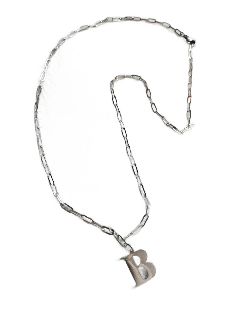 łańcuszek z LITERKĄ 42cm 45cm 50cm STAL różne litery