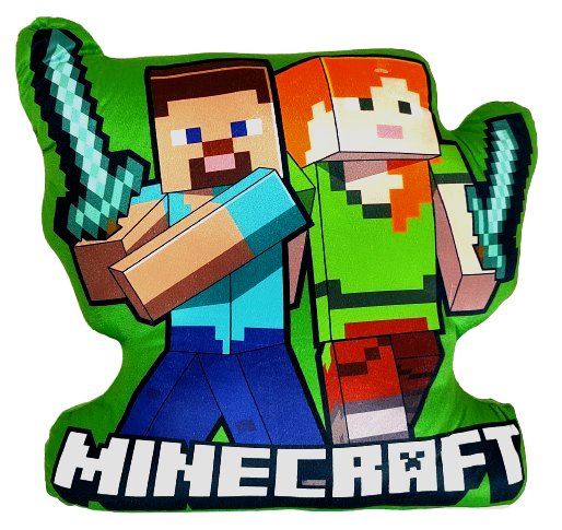 Poduszka kształtka Minecraft Alex i Steve 36 x 38 cm