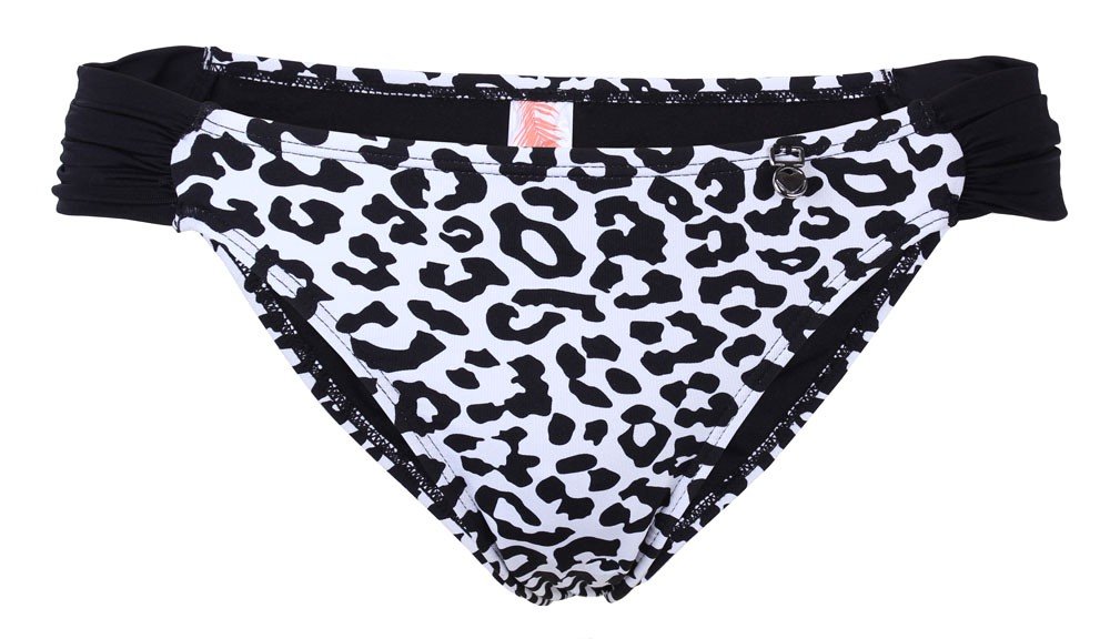 Czarno-biała panterka majtki od stroju S