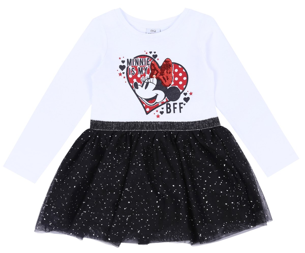 Biało-czarna sukienka Myszka Minnie DISNEY 5-6 lat 116 cm