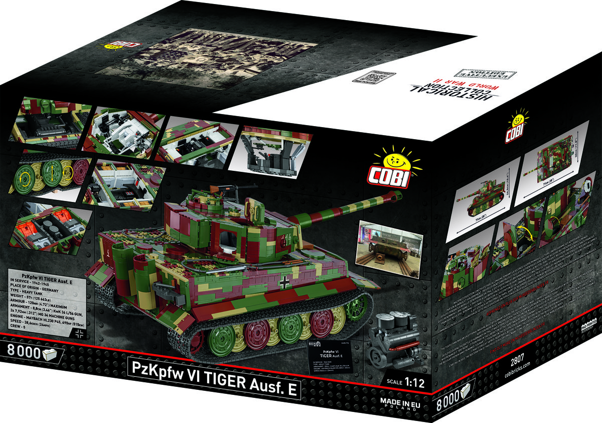 Cobi, klocki, Historical Collection WWII, Pzkpfw Vi Tiger Ausf.e