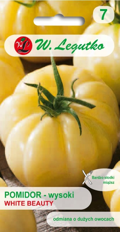 POMIDOR WYSOKI GRUNTOWY WHITE BEAUTY SOLANUM LYCOPERSICUM