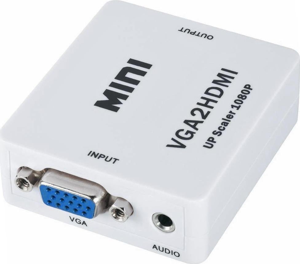 Adapter AV D-Sub VGA - HDMI + Jack 3.5mm biały ZLA0795