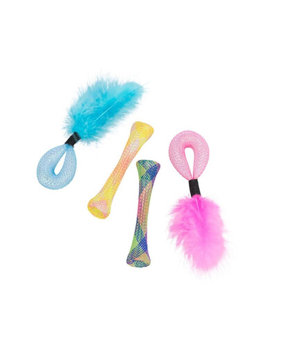 TRIXIE Zestaw Tubes zabawki dla kota z kocimiętką 4 szt.