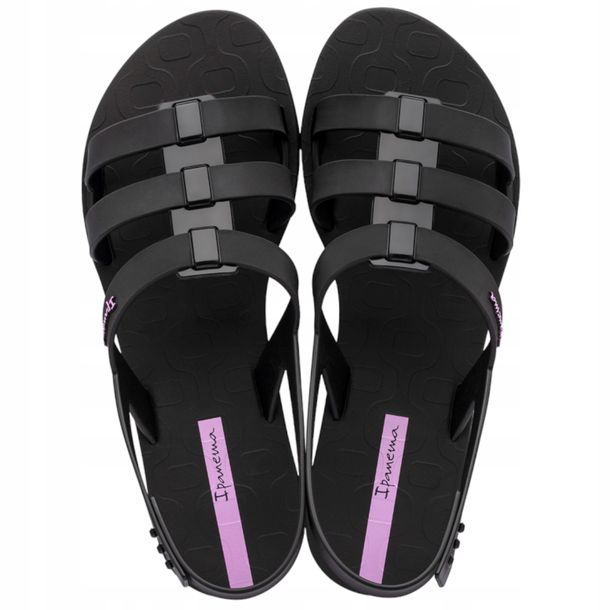Sandały damskie Sportowe Ipanema Style Płaskie Eleganckie Wygodne Czarne 38