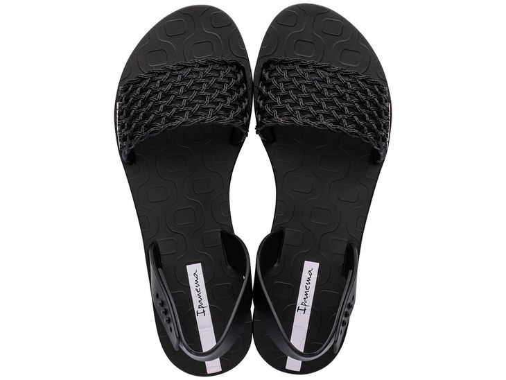 Sandały damskie sportowe Ipanema BREEZ Płaskie Eleganckie Wygodne Czarne 37