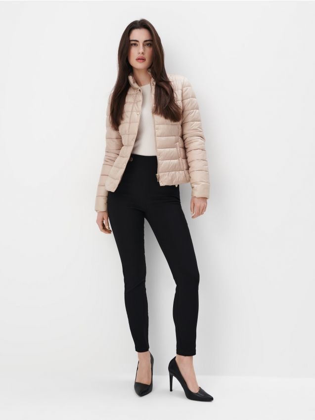 Mohito - Pikowana beżowa kurtka - kremowy