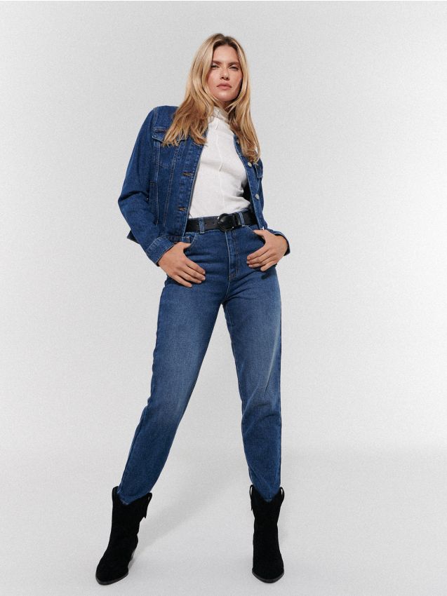 Mohito - Jeansy mom fit - niebieski