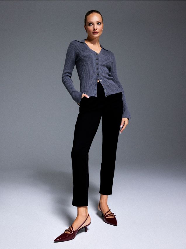 Mohito - Eleganckie czarne spodnie - czarny