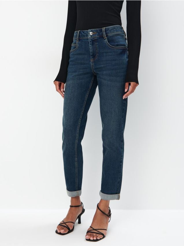 Mohito - Jeansy boyfriend - granatowy