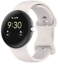 Bizon Silikonowy pasek Strap Watch Silicone do Google Pixel Watch 3 (45mm), perłowy