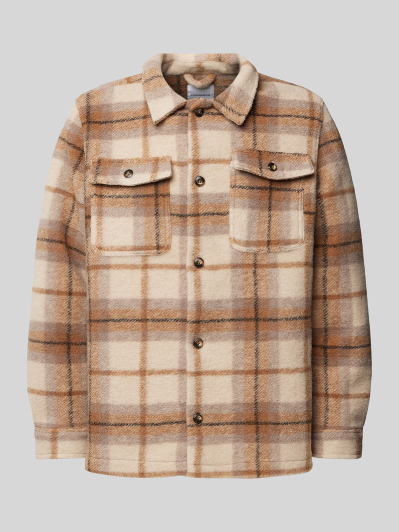 Kurtka koszulowa o kroju regular fit z kieszeniami na piersi