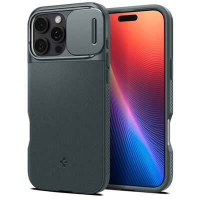 Etui SPIGEN Optik Armor Mag MagSafe do Apple iPhone 16 Pro Max Zielony | Bezpłatny transport