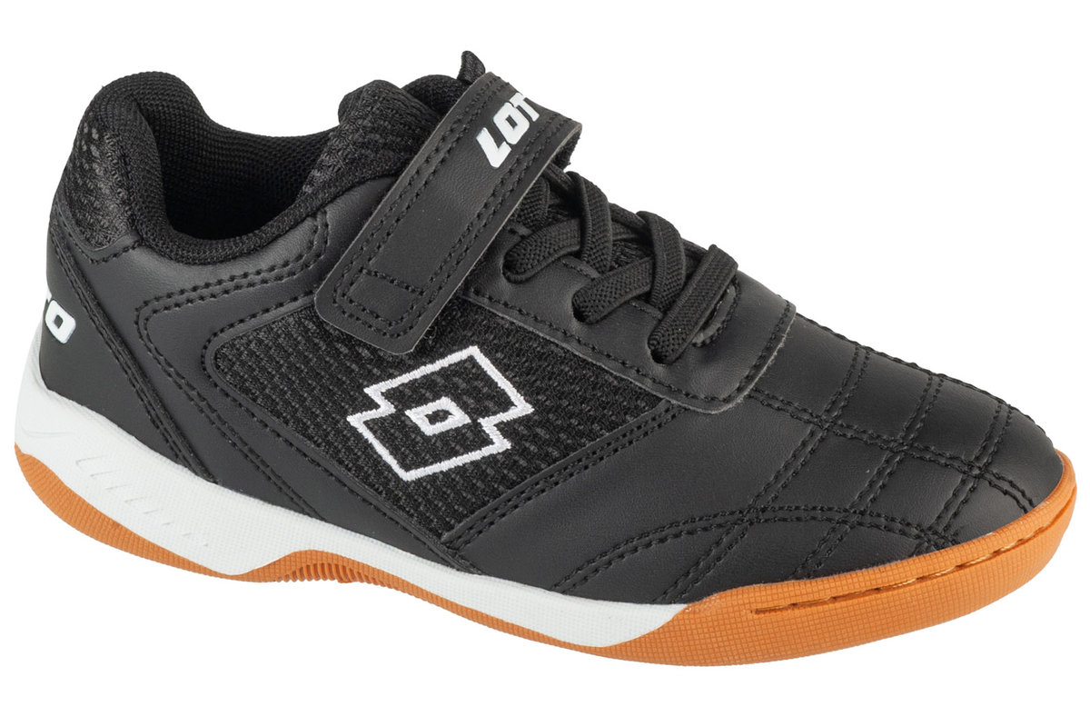 Lotto Whizzer K 2600120K-1110, dla chłopca, buty halowe - halówki, Czarne